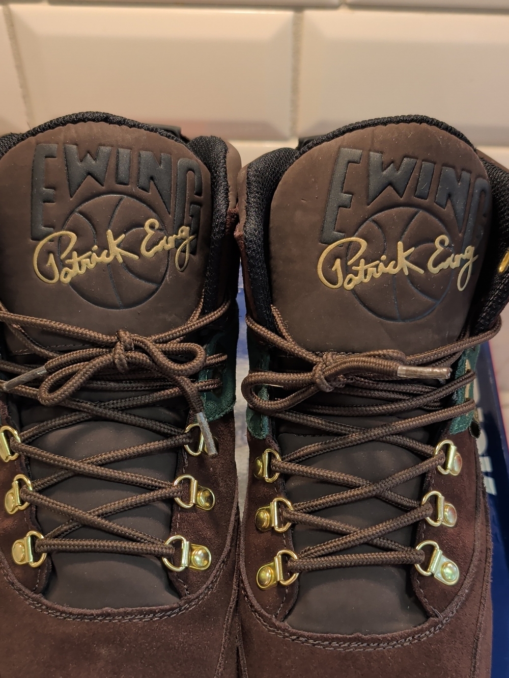 Rare Patrick Ewing 33 Hi Winter Mens Brown Basketball Sneakers Kicks Size 8.5 - Picture 2 of 11